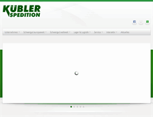 Tablet Screenshot of kuebler-spedition.de